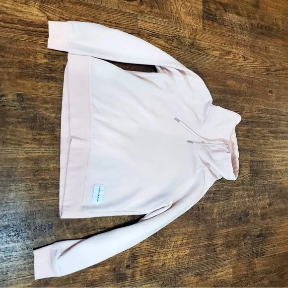 Calvin Klein Women’s Light Pink  Drawstring Collar Sweatshirt Size M - Picture 5 of 15
